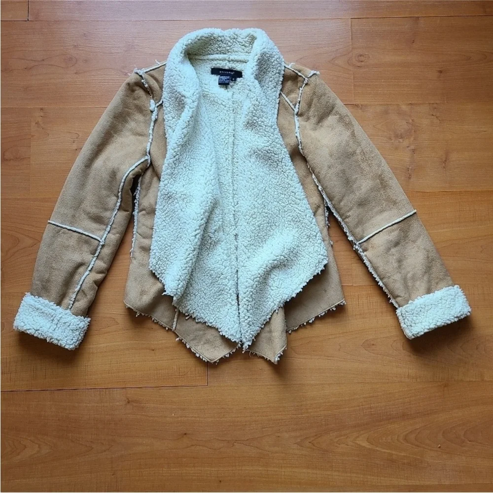 Sandro Tan Shearling Women's Jacket - Picture 2 of 6